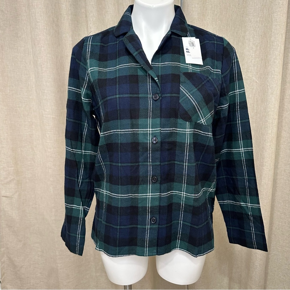 Old Navy Women’s Plaid Long Sleeve Pajama top size S